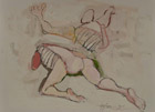 Figura tempera/grafit 24 x 33 cm 1993